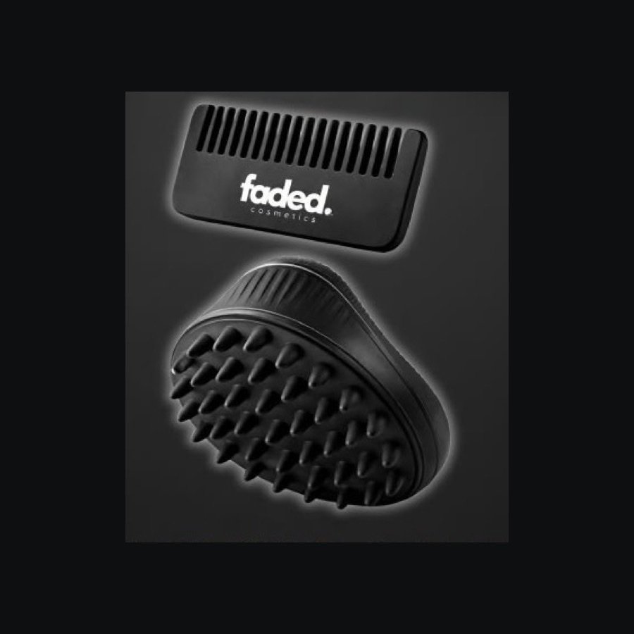Faded Cosmetics styling comb and scalp brush