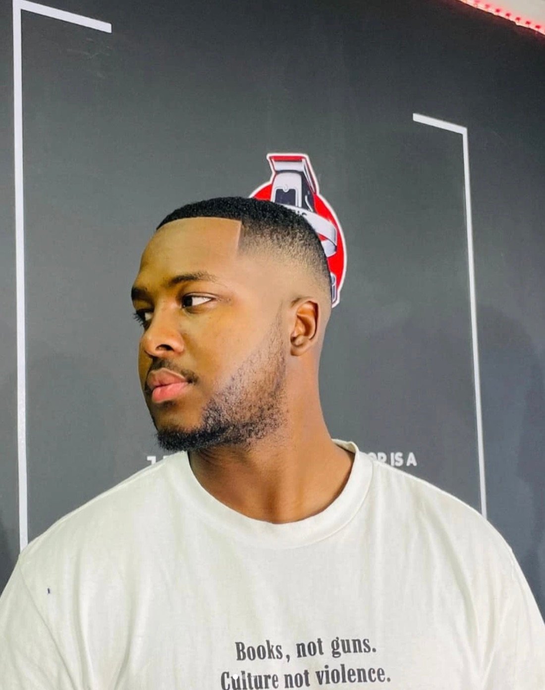 Clean fade and beard line-up