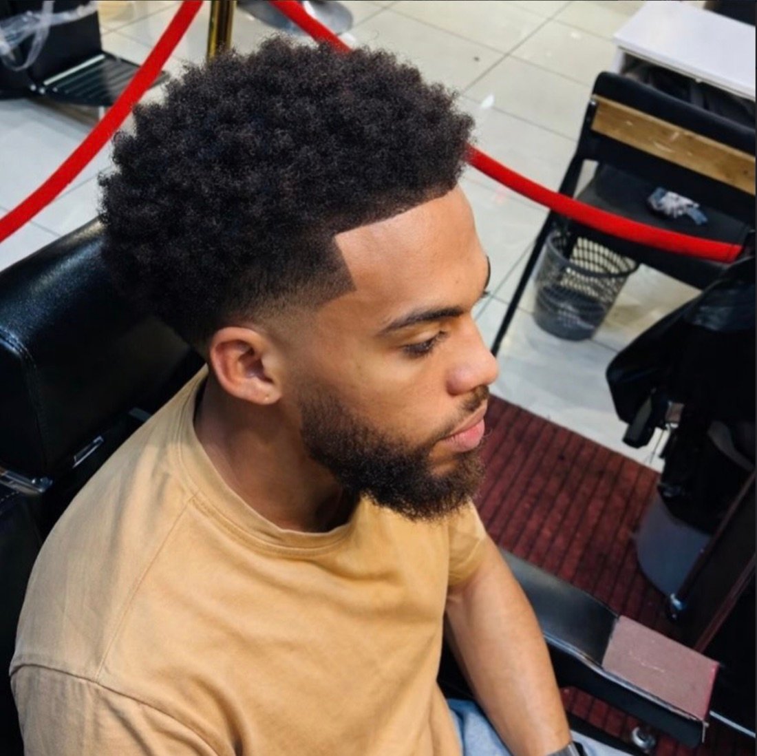 Curly top fade at Joe's Fade Cuts